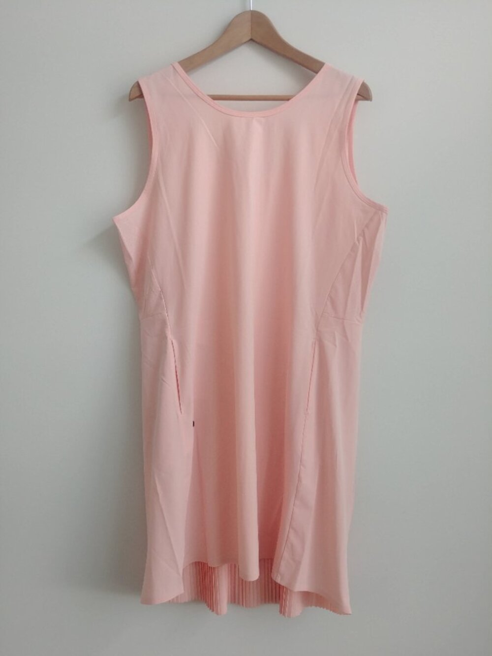 Nike Golf XL Dri Fit athletic tennis dress pale pink pleated skirt pockets